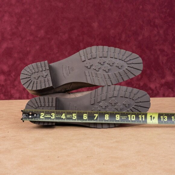 Blondo Women Sawyer Taupe Suede Waterproof Ankle Zip Lug Boots sz 12 - Picture 5 of 9